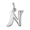 Anhänger 15x12mm Silberanhänger Buchstabe N aus echtem 925 Silber Unisex