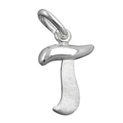 Anhänger 15x11mm Silberanhänger Buchstabe T aus echtem 925 Silber Unisex