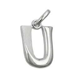 Anhänger 15x9mm Silberanhänger Buchstabe U aus echtem 925 Silber Unisex