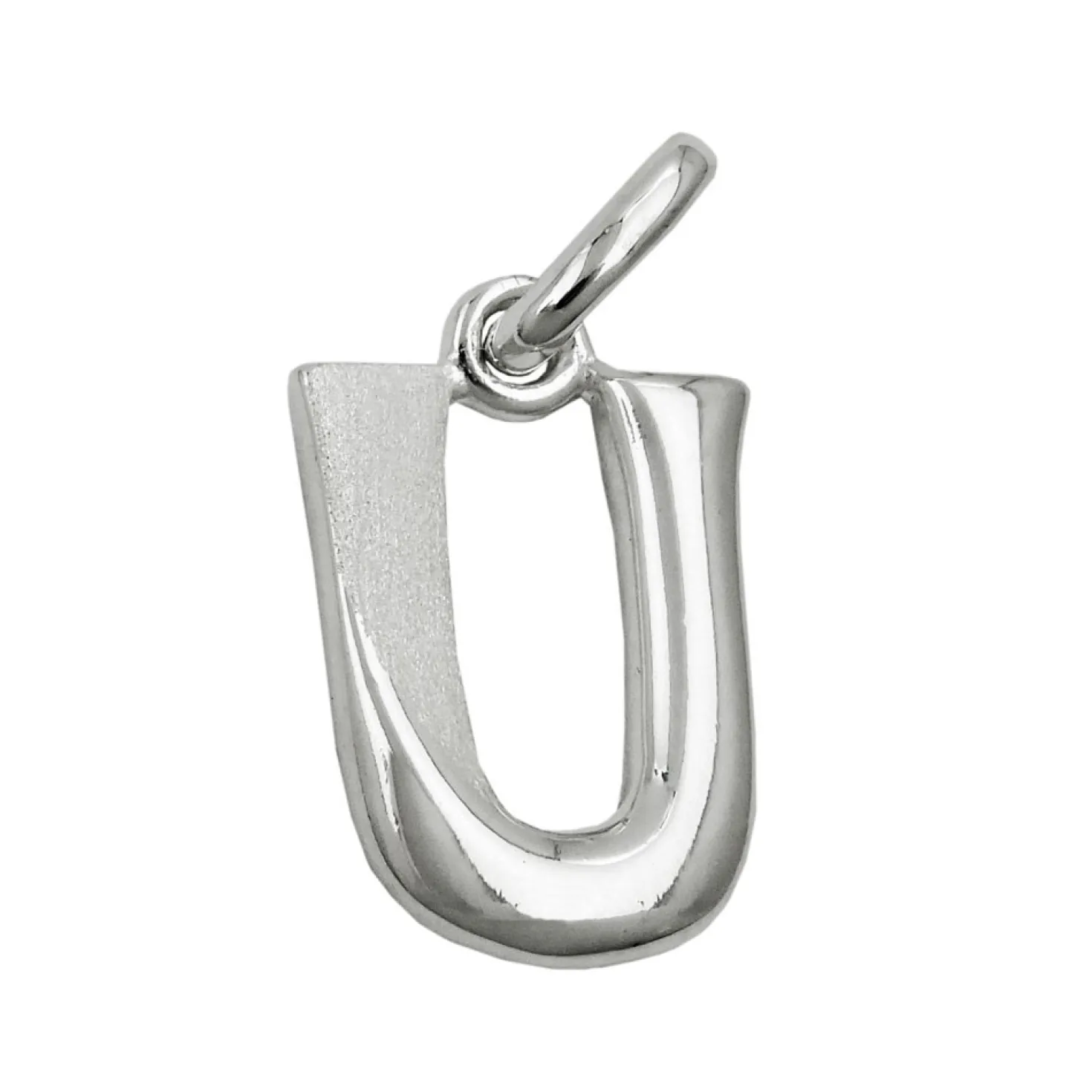 Anhänger 15x9mm Silberanhänger Buchstabe U aus echtem 925 Silber Unisex
