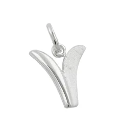 Anhänger 15x11mm Silberanhänger Buchstabe V aus echtem 925 Silber Unisex