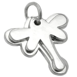 Anhänger 17x17mm Silberanhänger Doppel Schmetterling aus 925 Silber Kinder