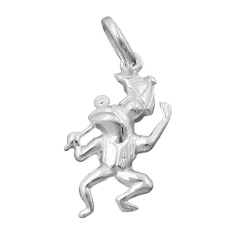 Anhänger 17x10mm Silberanhänger Frosch mit Schirm 925 Sterlingsilber Kinder