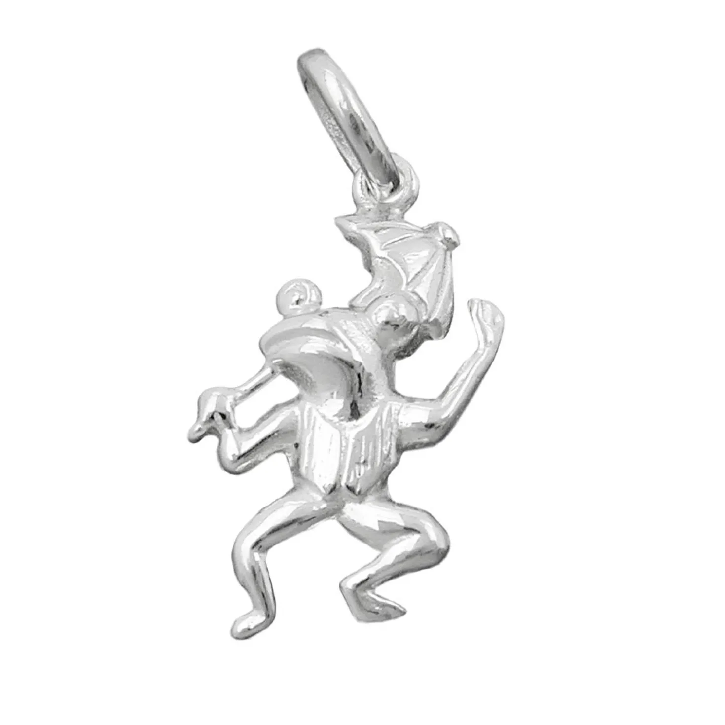 Anhänger 17x10mm Silberanhänger Frosch mit Schirm 925 Sterlingsilber Kinder