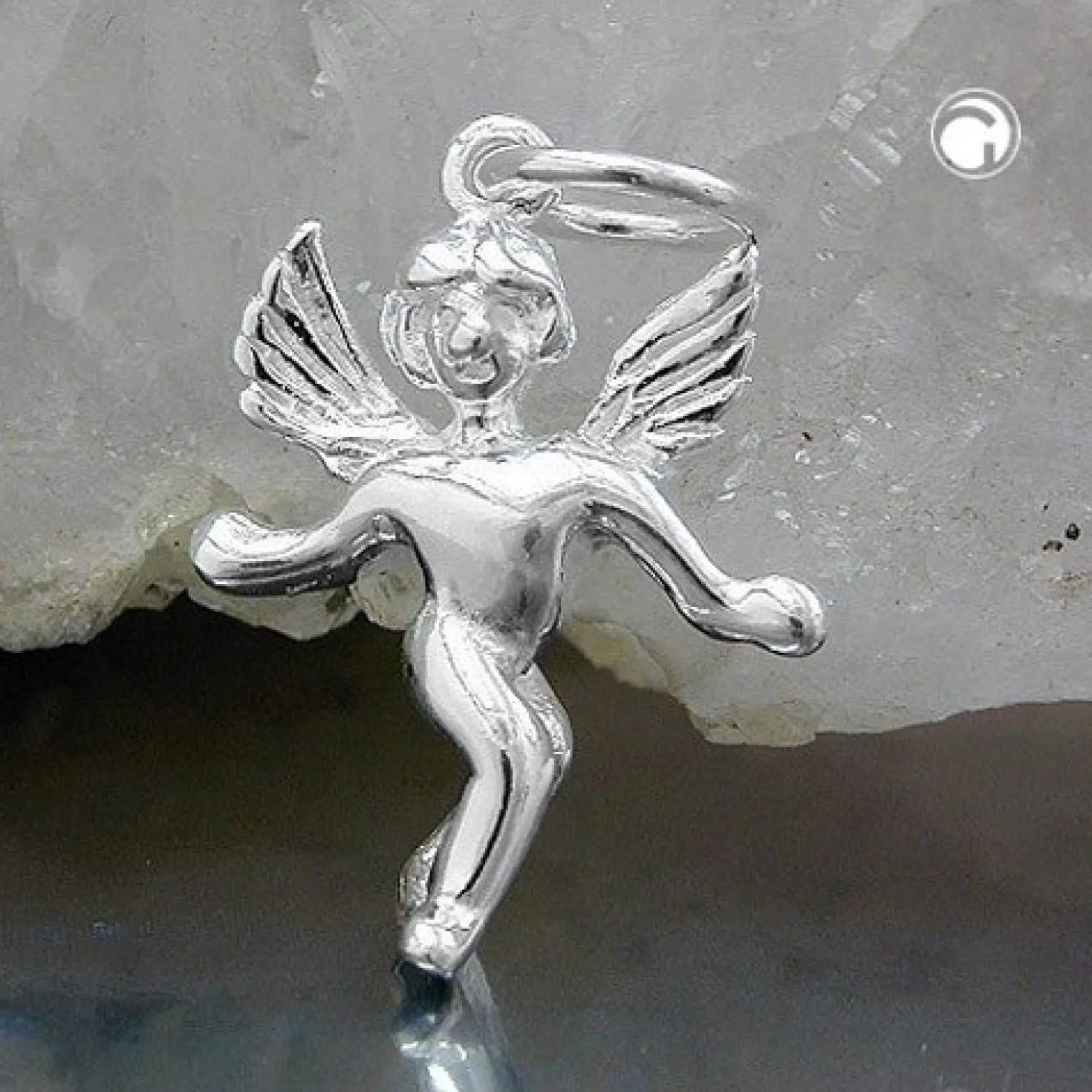 Anhänger 18x13mm Silberanhänger hübscher Engel echtes 925 Silber Damen