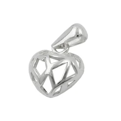 Anhänger 11x10mm Silberanhänger Herz durchbrochen 925 Silber für Damen