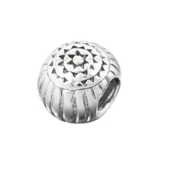 Anhänger 10x8mm Silberanhänger Perle-bead geschwärzt 925 Silber Damen