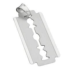 Anhänger 30x15mm Silberanhänger Rasierklinge aus echtem 925 Silber Unisex