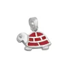 Anhänger 11x13mm Silberanhänger Schildkröte rot 925 Sterlingsilber Kinder