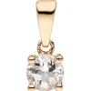 Anhänger 5x6,8mm Solitäranhänger mit rosafarbenen Morganit 585 Rotgold Rosegold