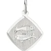 Anhänger 13x14,9mm Sternzeichen Fische aus 925 Silber Rhombus rhodiniert