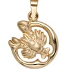 Anhänger 15,3x18mm Sternzeichen Krebs 375 Gold Gelbgold teilmattiert Horoskop