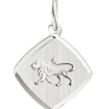 Anhänger 13x14,9mm Sternzeichen Löwe aus 925 Silber Rhombus rhodiniert