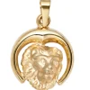 Anhänger 15x18,2mm Sternzeichen Löwe 375 Gold Gelbgold teilmattiert Horoskop