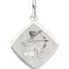 Anhänger 13x14,9mm Sternzeichen Schütze der aus 925 Silber Rhombus rhodiniert