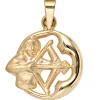 Anhänger 16,6x18,3mm Sternzeichen Schütze 375 Gold Gelbgold Horoskop
