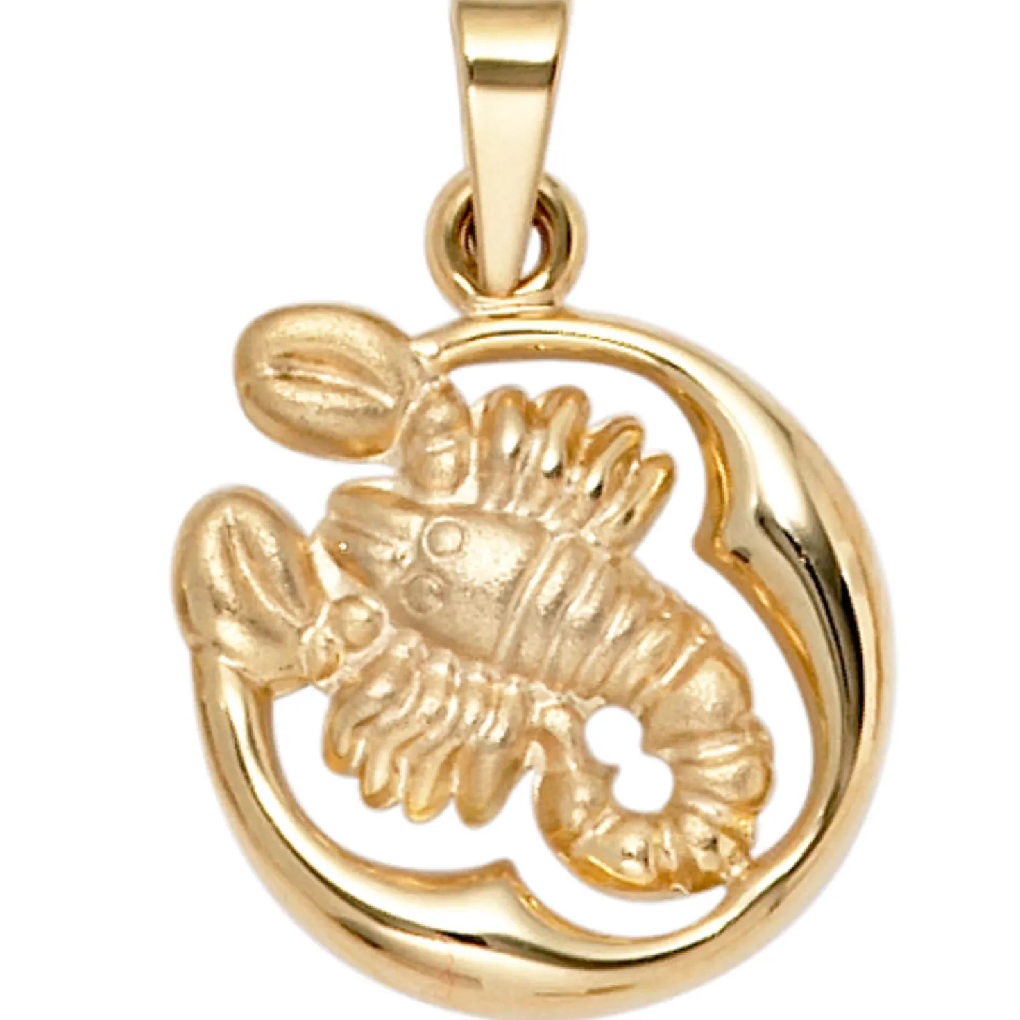 Anhänger 15,3x18,1mm Sternzeichen Skorpion 375 Gold Gelbgold Horoskop