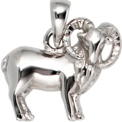 Anhänger 13,3x11mm Sternzeichen Widder aus 925 Echt Silber glänzend Unisex