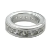 Anhänger 9x2mm Taufe aus 925 Silber Taufanhänger Taufring mit Zirkonia Kinder