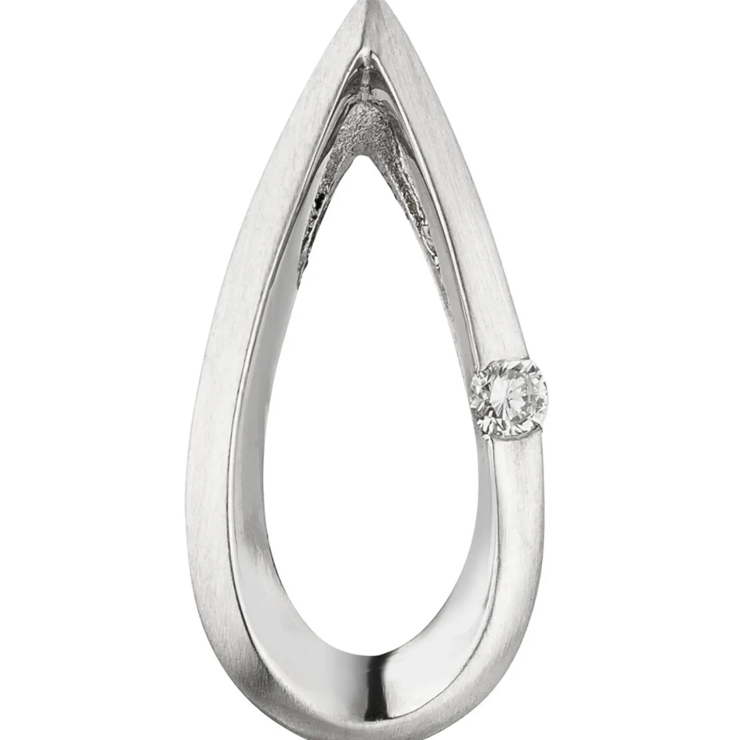 Anhänger 8,1x17,4mm Tropfen mit Diamant 0.025Ct Brillant 950 Platin