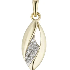 Anhänger 8,2x20,5mm Zirkonia spitzoval 333 Gold Gelbgold Goldanhänger