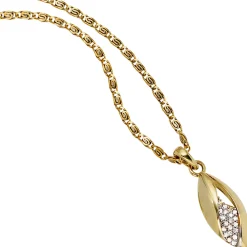 Anhänger 8,2x20,5mm Zirkonia spitzoval 333 Gold Gelbgold Goldanhänger