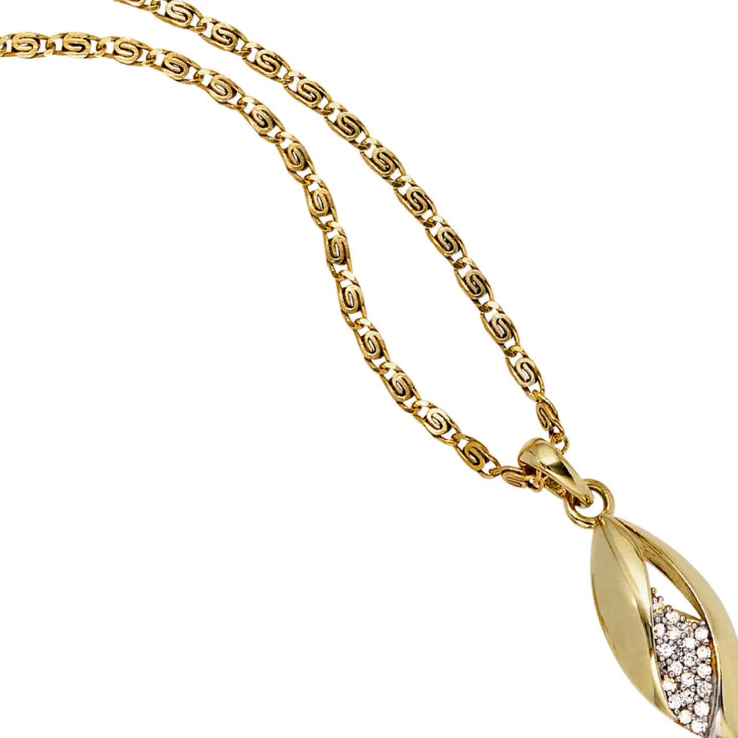 Anhänger 8,2x20,5mm Zirkonia spitzoval 333 Gold Gelbgold Goldanhänger