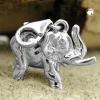 Anhänger 19x14x9mm Einhänger Elefant geformt aus 925 Echt Silber Charm Damen
