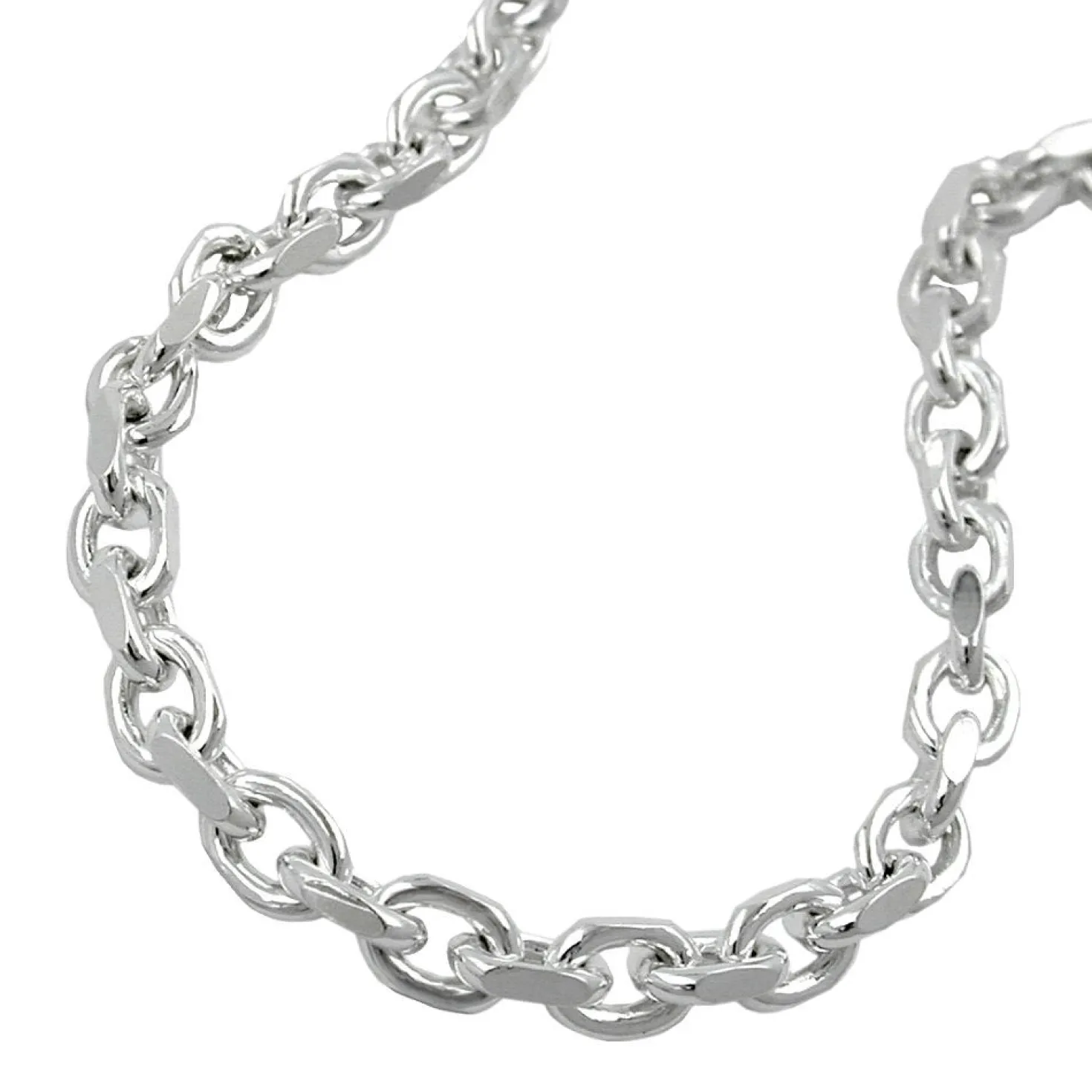 Ankerkette Armband Armkette diamantiert aus 925 Silber Echtsilber 19cm Unisex