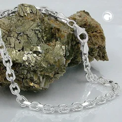 Ankerkette Armband Armkette diamantiert aus 925 Silber Echtsilber 19cm Unisex