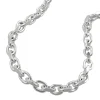 Ankerkette Collier Kette Halskette, diamantiert echtes 925 Silber 50cm