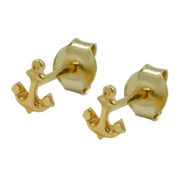 Anker, Ohrschmuck Ohrstecker Stecker, 375 Gold Gelbgold