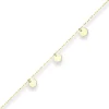 Armband Ankerkette flach runde Plättchen Armschmuck aus 585 Gold Gelbgold 16cm