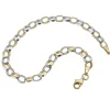 Armband Ankerkette Goldschmuck, bicolor, 375 Gold, 19cm