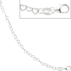 Armband Armkettchen, Herzen Herzchen, 925 Silber, 14.5 cm, Kinder