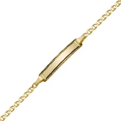 Armband Armkette Armschmuck, 585 Gelbgold, 16cm, Identbändchen, Kinder