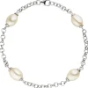 Armband Armkette Armschmuck Süßwasser Perlen 925 Silber Damen, 19cm