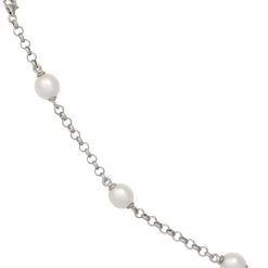 Armband Armkette Armschmuck Süßwasser Perlen 925 Silber Damen, 19cm