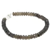 Armband Armkette aus echtem Rauchquarz braun facettiert & 925 Silber, 20cm