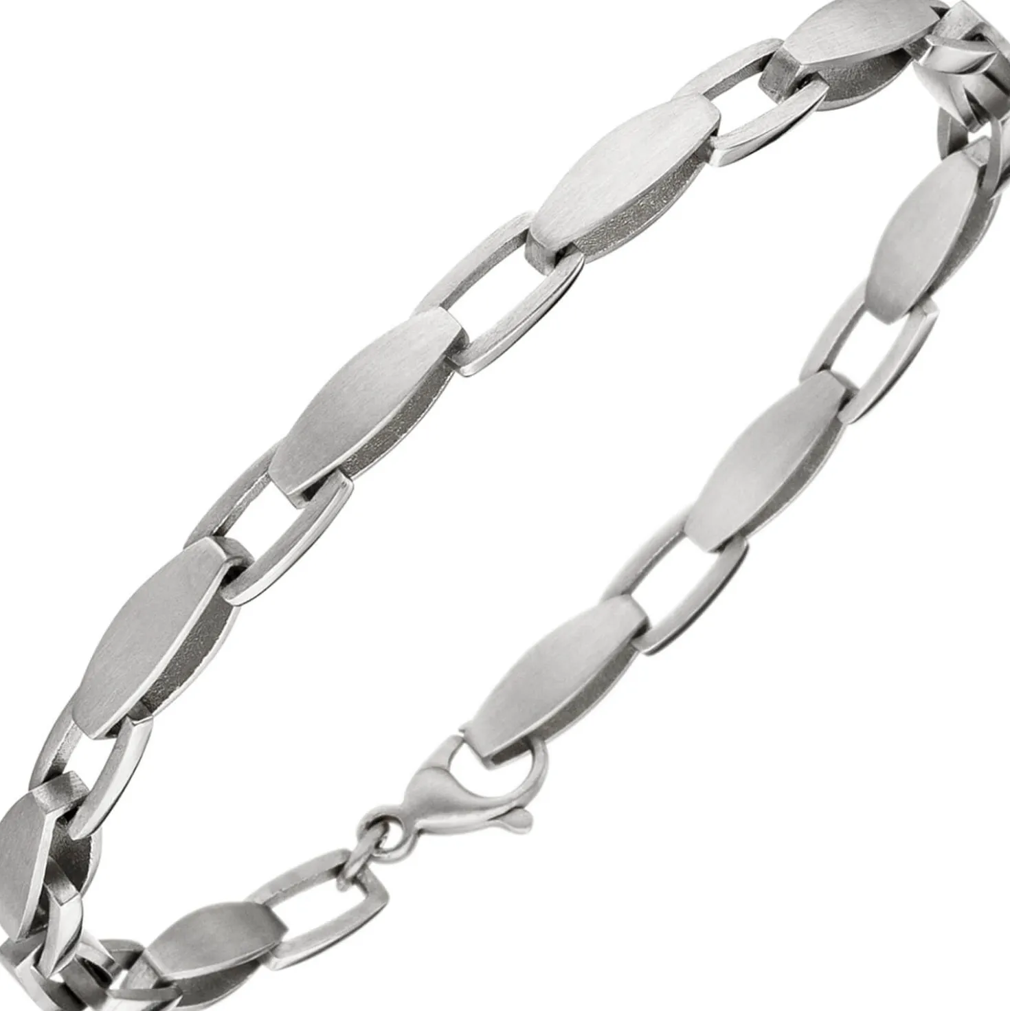 Armband Armkette aus 950 Platin mattiert Armschmuck 19,5cm