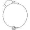 Armband Armkette aus 925 Silber rhodiniert 20 Zirkonia weiß 17-20cm Armschmuck