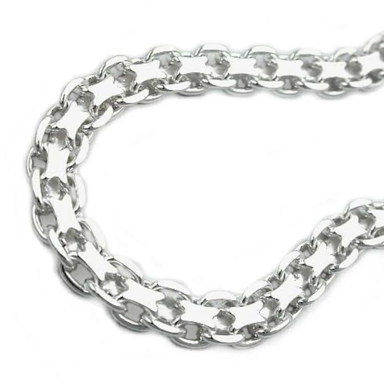 Armband Armkette Bismarckkette aus 925 Silber, 21cm, Armschmuck Unisex