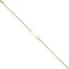 Armband Armkette Schildband mit 1,7mm Panzerkette aus 333 Gold Gelbgold, 18cm