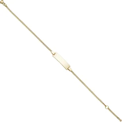 Armband Armkette Schildband mit 1,7mm Panzerkette aus 333 Gold Gelbgold, 18cm