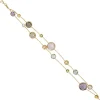 Armband Armkette verschiedene Edelsteine Multicolor 585 Gold Gelbgold 19cm