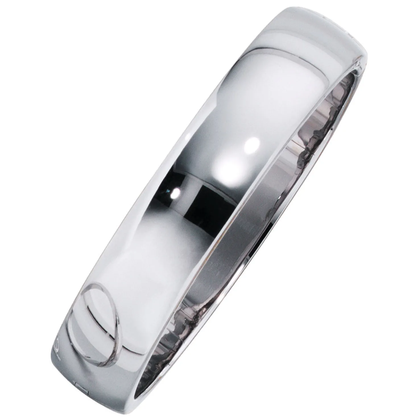 Armband Armreif aus 925 Silber oval rhodiniert Armschmuck glänzend Breite 14,9mm