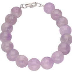 Armband Armschmuck Amethyst Edelstein Kugel 925 Silber lavendel flieder 20cm