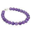 Armband Armschmuck aus echtem Amethyst & 925 Silber, lila violett, 20,5cm