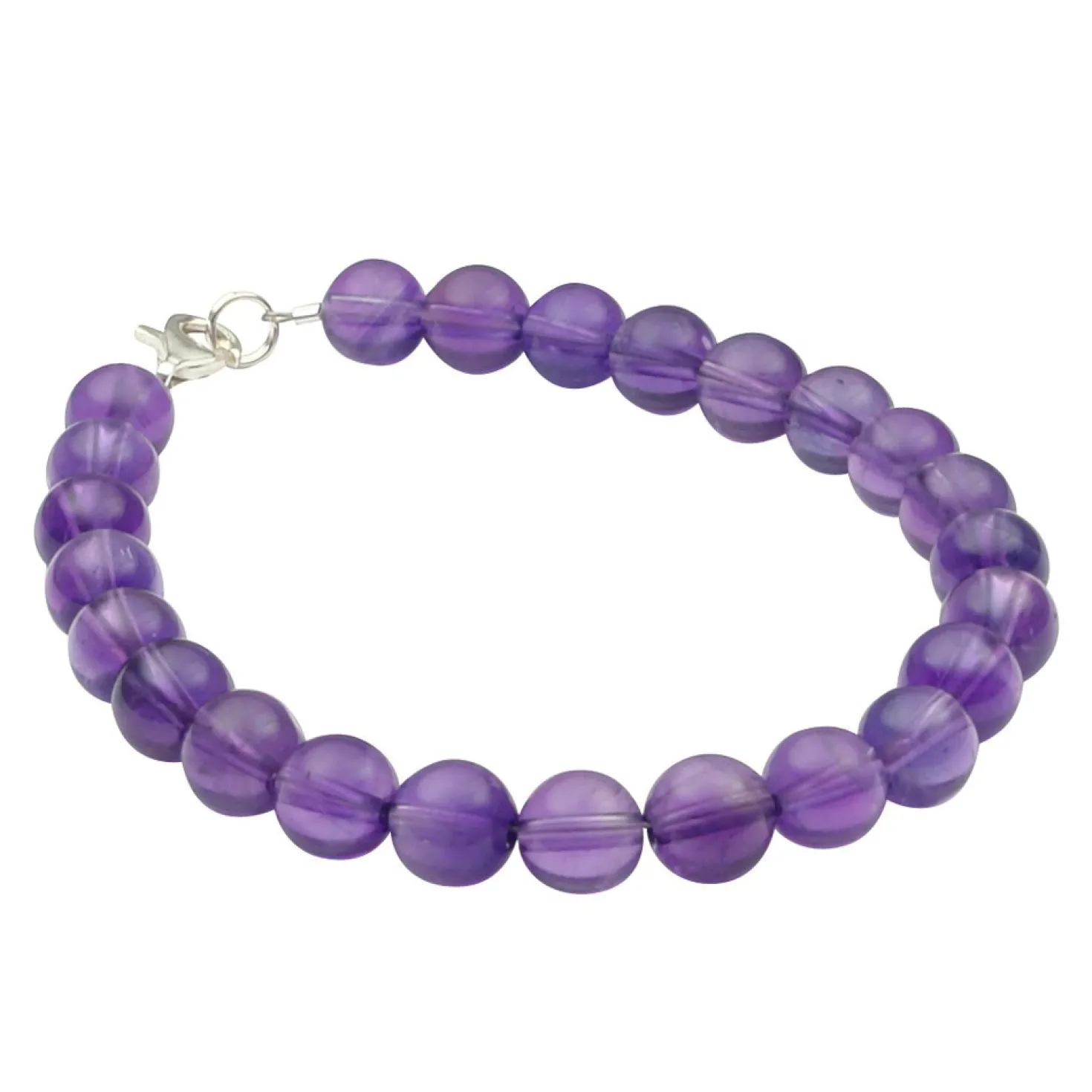 Armband Armschmuck aus echtem Amethyst & 925 Silber, lila violett, 20,5cm