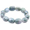 Armband Armschmuck aus echtem Baum-Achat, grau-grün, dehnbar, endlos